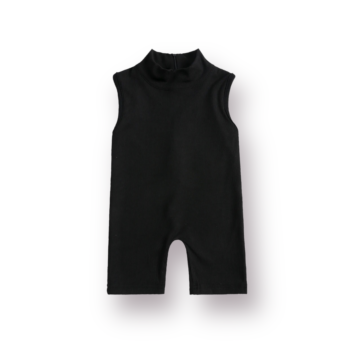 Kylie Ribbed Romper (Black)