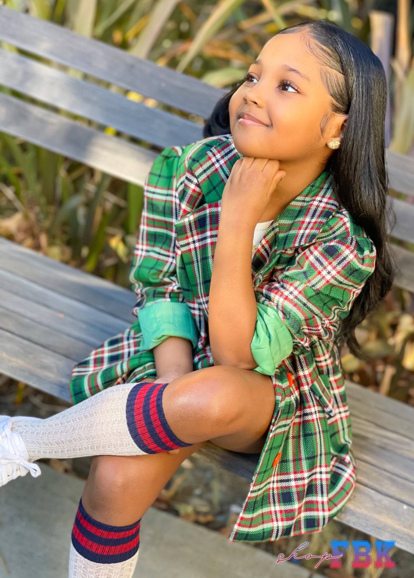 Red/Blue Striped High Socks