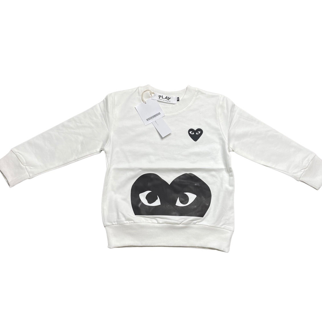 Play Big Heart Sweater (White/Black)